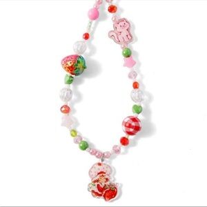Strawberry Shortcake Licensed Beaded Phone Lanyard/Charm, NEW, Pink